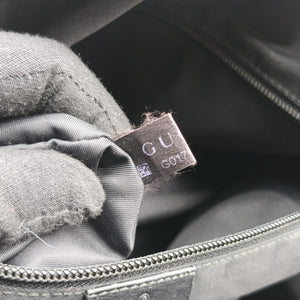 Pre-owned Gucci GG Plus GG Supreme Black PVC coated canvas x Leather 337081 handbag | stylenewstar