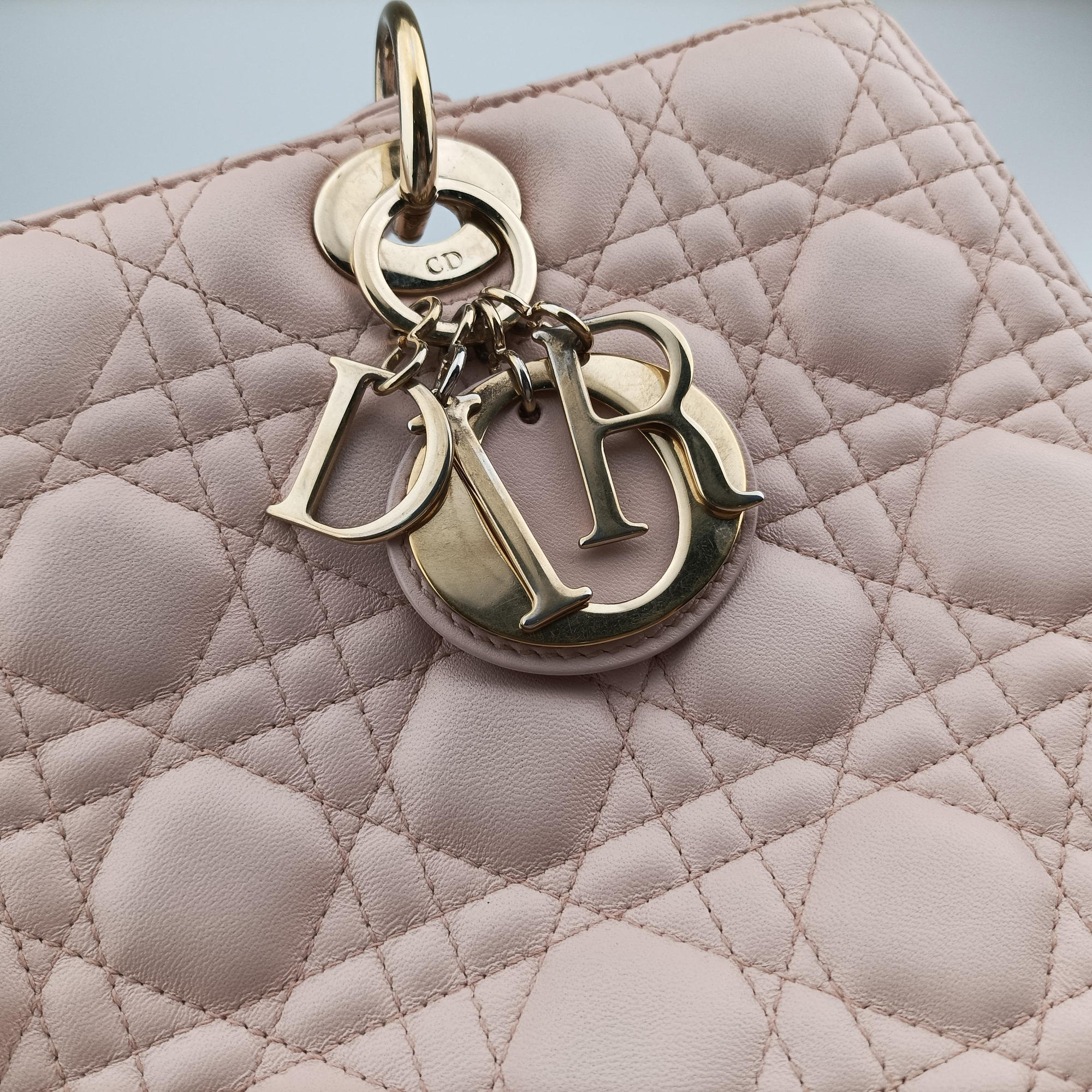 Vintage Christian Dior Lady Dior Pink lambskin  shoulderbag | stylenewstar