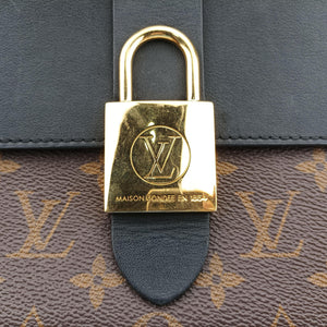 Pre-owned Louis Vuitton Rocky BB Brown×black Monogram canvas×calf leather M44797 shoulderbag | stylenewstar