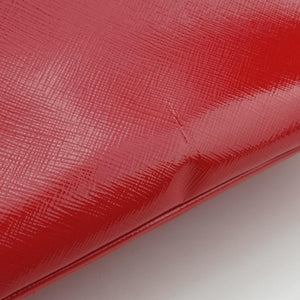 Pre-owned Prada Galleria Red SAFFIANO Patent BN1801 shoulderbag | stylenewstar
