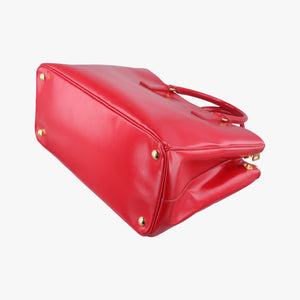 Pre-owned Prada Galleria Red SAFFIANO Patent BN1801 shoulderbag | stylenewstar