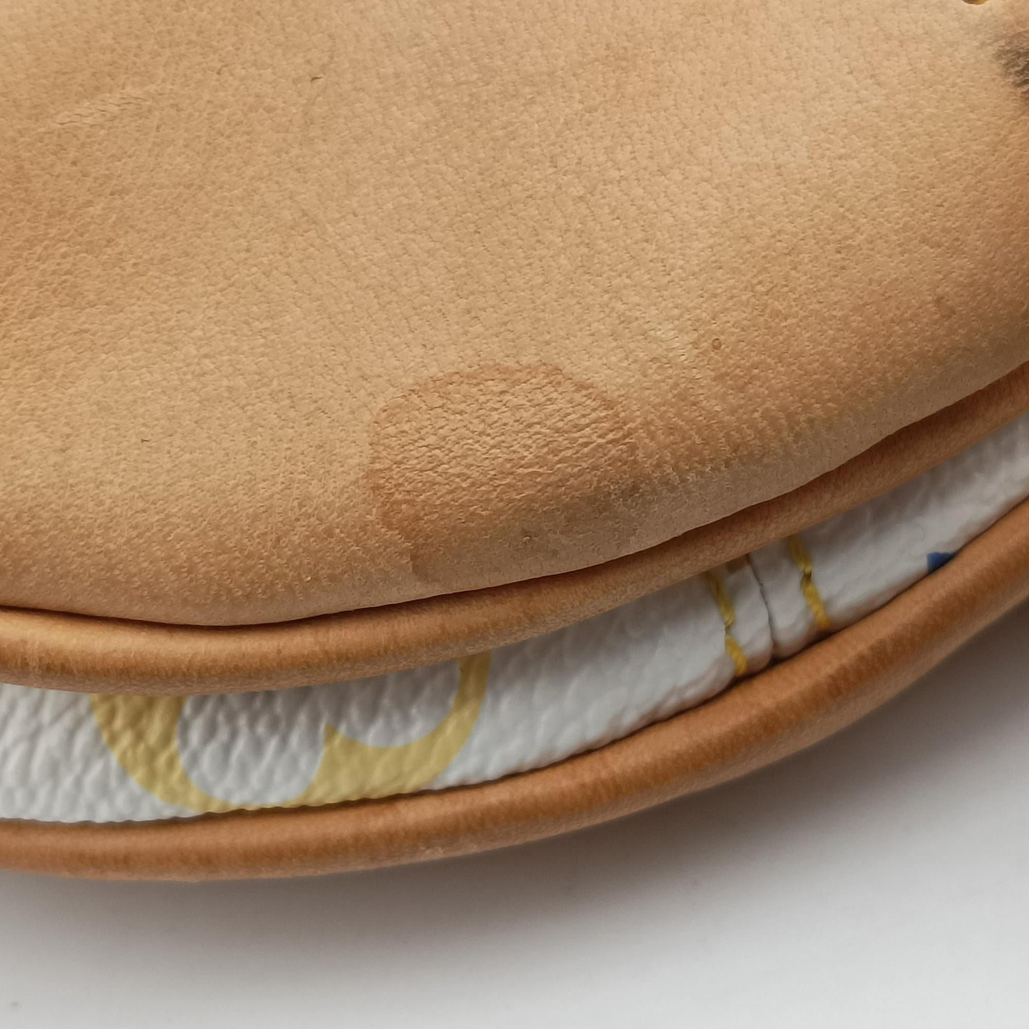 Pre-owned Louis Vuitton CLAUDIA white Monogram Multicolor M40193 handbag | stylenewstar