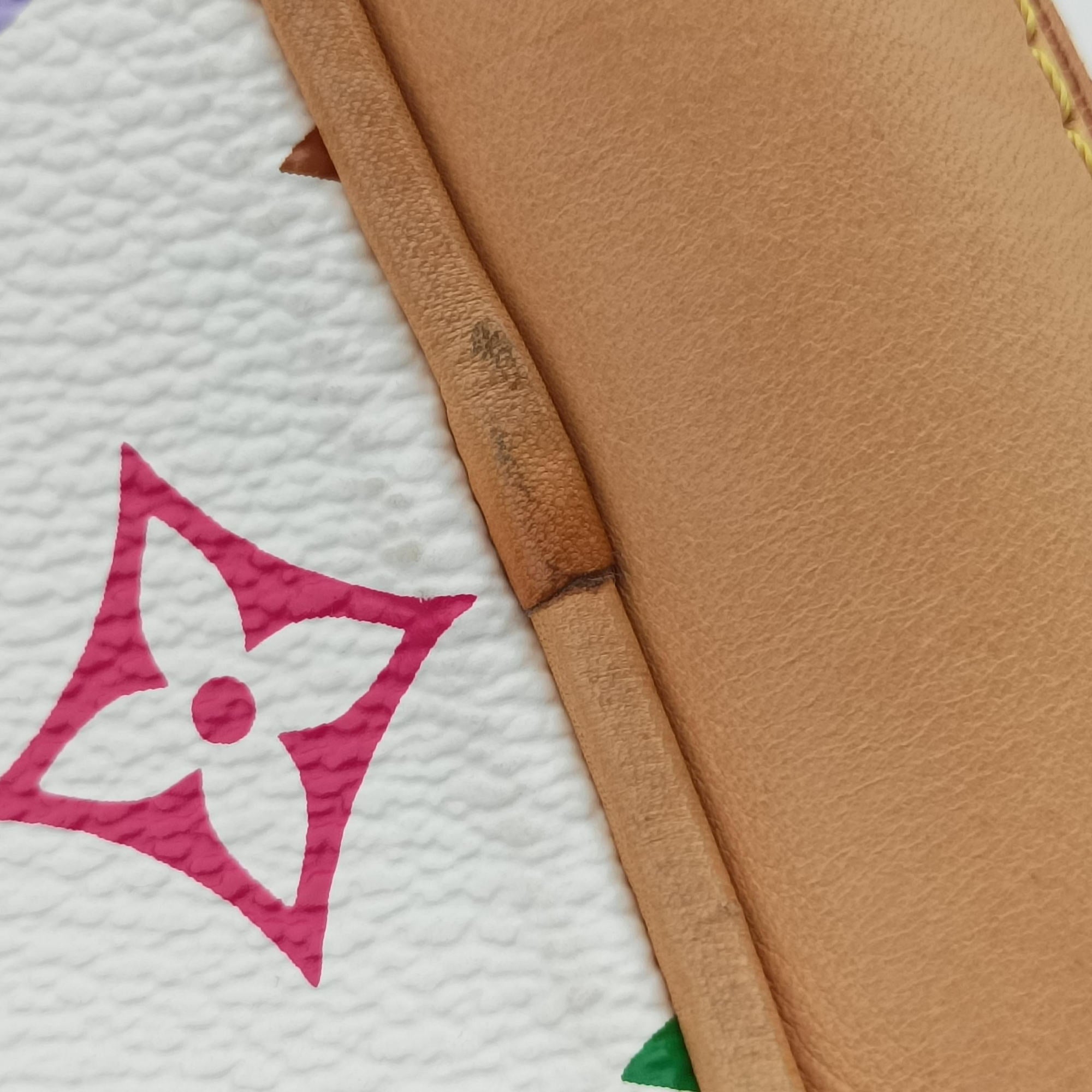 Pre-owned Louis Vuitton CLAUDIA white Monogram Multicolor M40193 handbag | stylenewstar