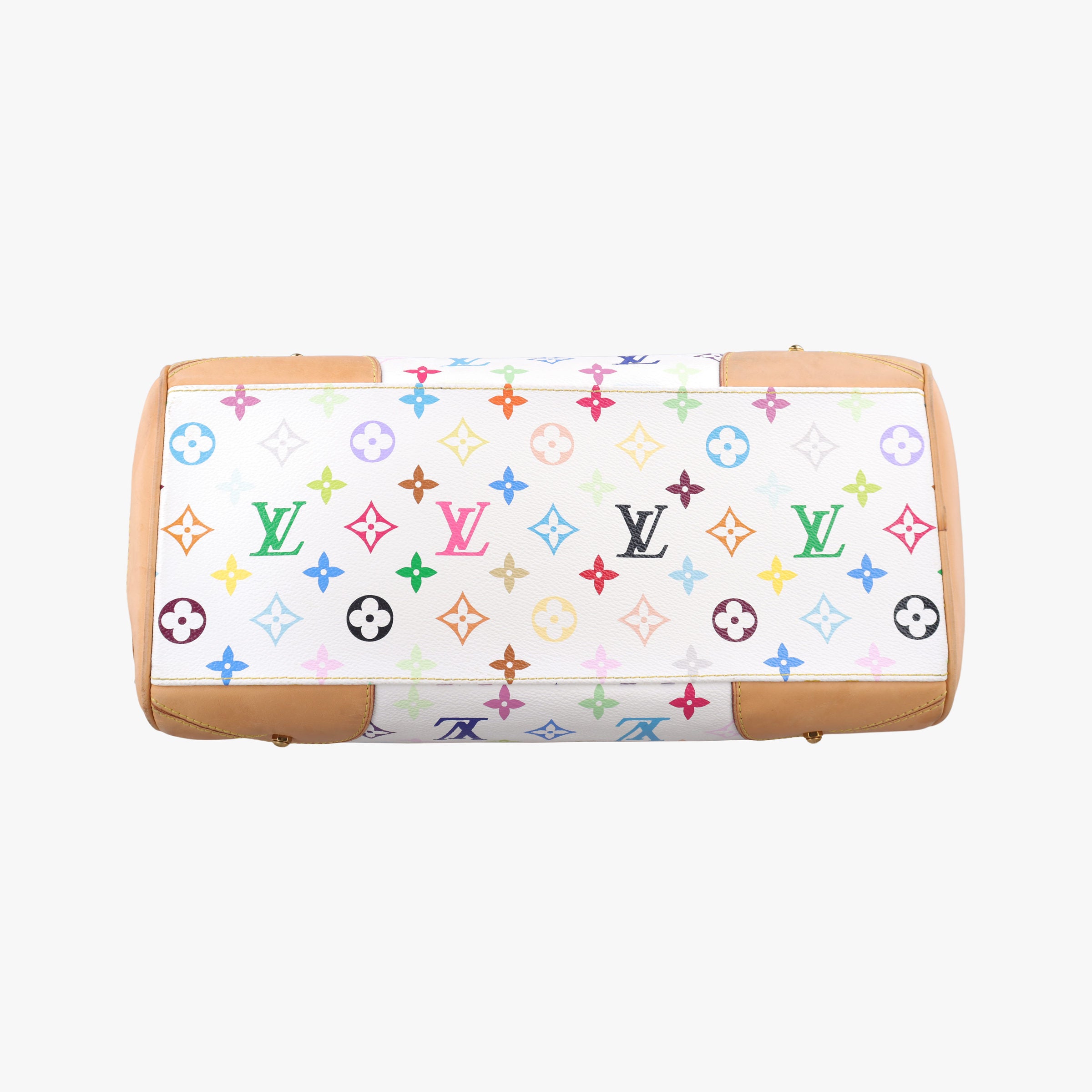 Pre-owned Louis Vuitton CLAUDIA white Monogram Multicolor M40193 handbag | stylenewstar