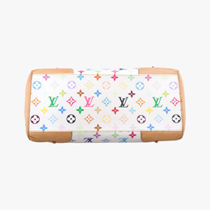 Pre-owned Louis Vuitton CLAUDIA white Monogram Multicolor M40193 handbag | stylenewstar