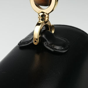 Pre-owned Gucci Bamboo Black Leather 000 20 shoulderbag | stylenewstar