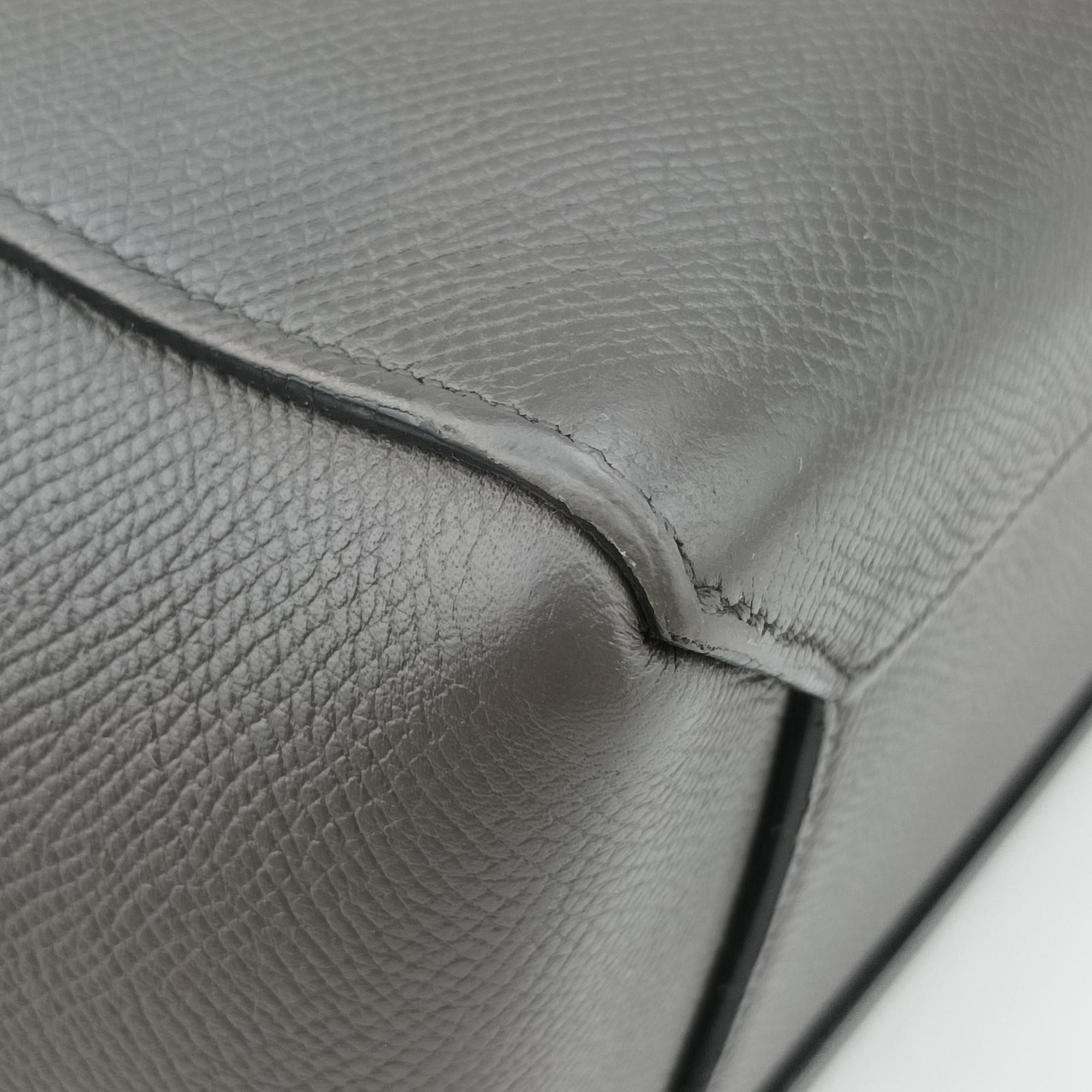 Pre-owned Celine Belt Mini Grey Leather  handbag | stylenewstar