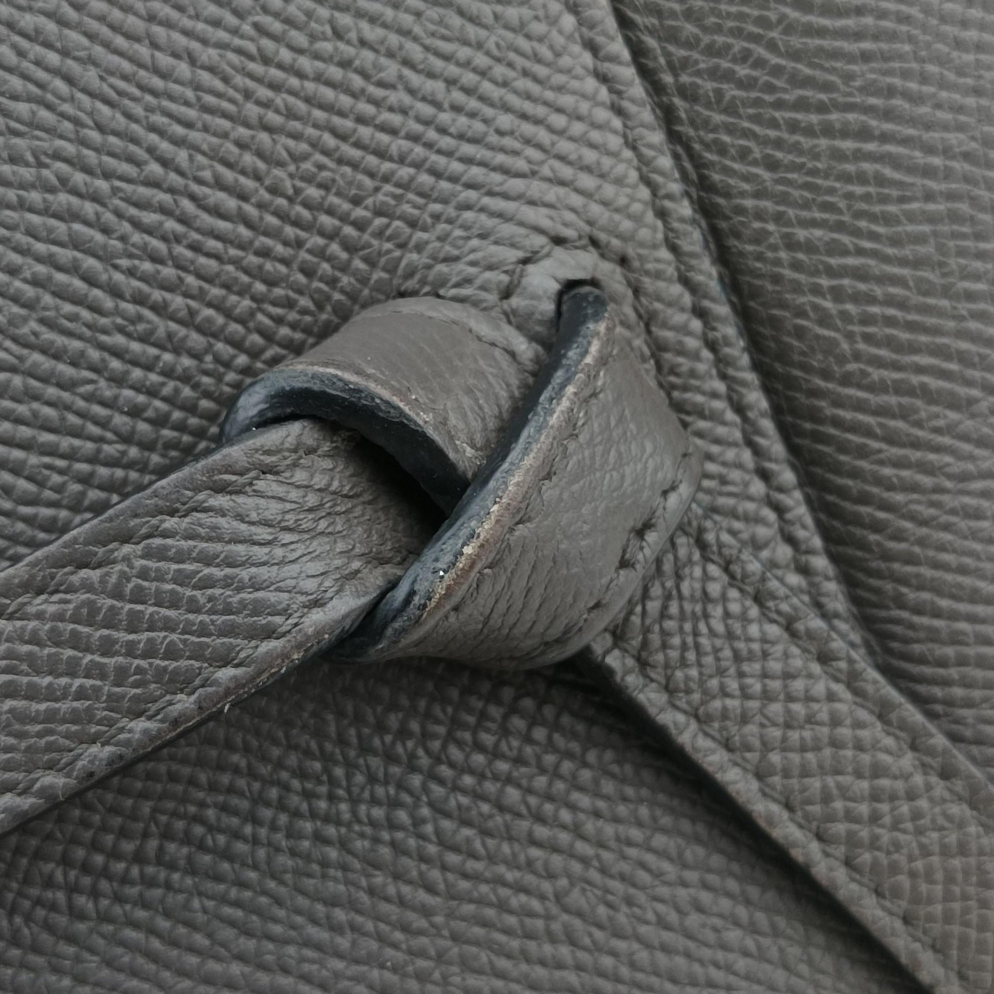 Pre-owned Celine Belt Mini Grey Leather  handbag | stylenewstar