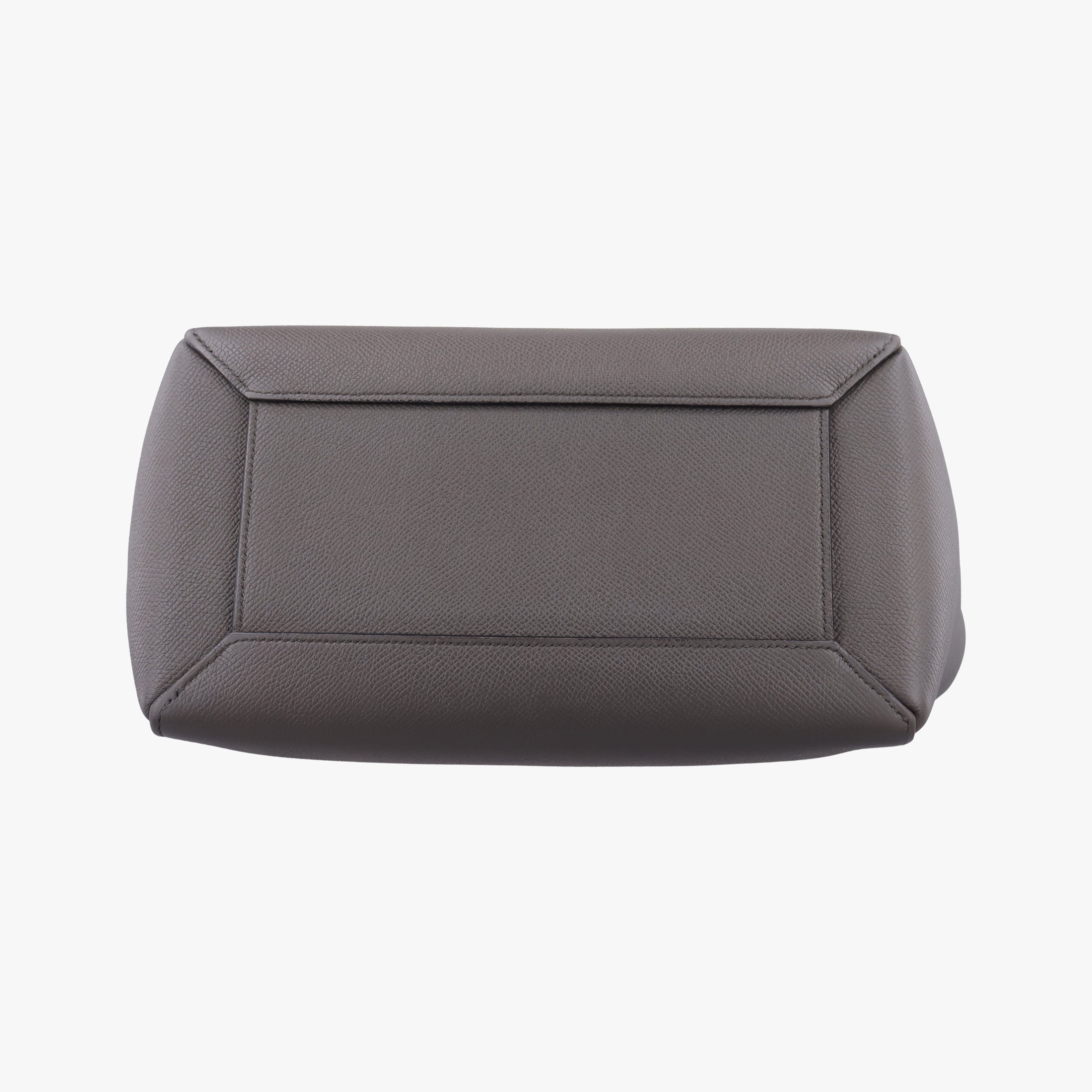 Pre-owned Celine Belt Mini Grey Leather  handbag | stylenewstar