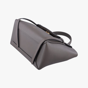 Pre-owned Celine Belt Mini Grey Leather  handbag | stylenewstar