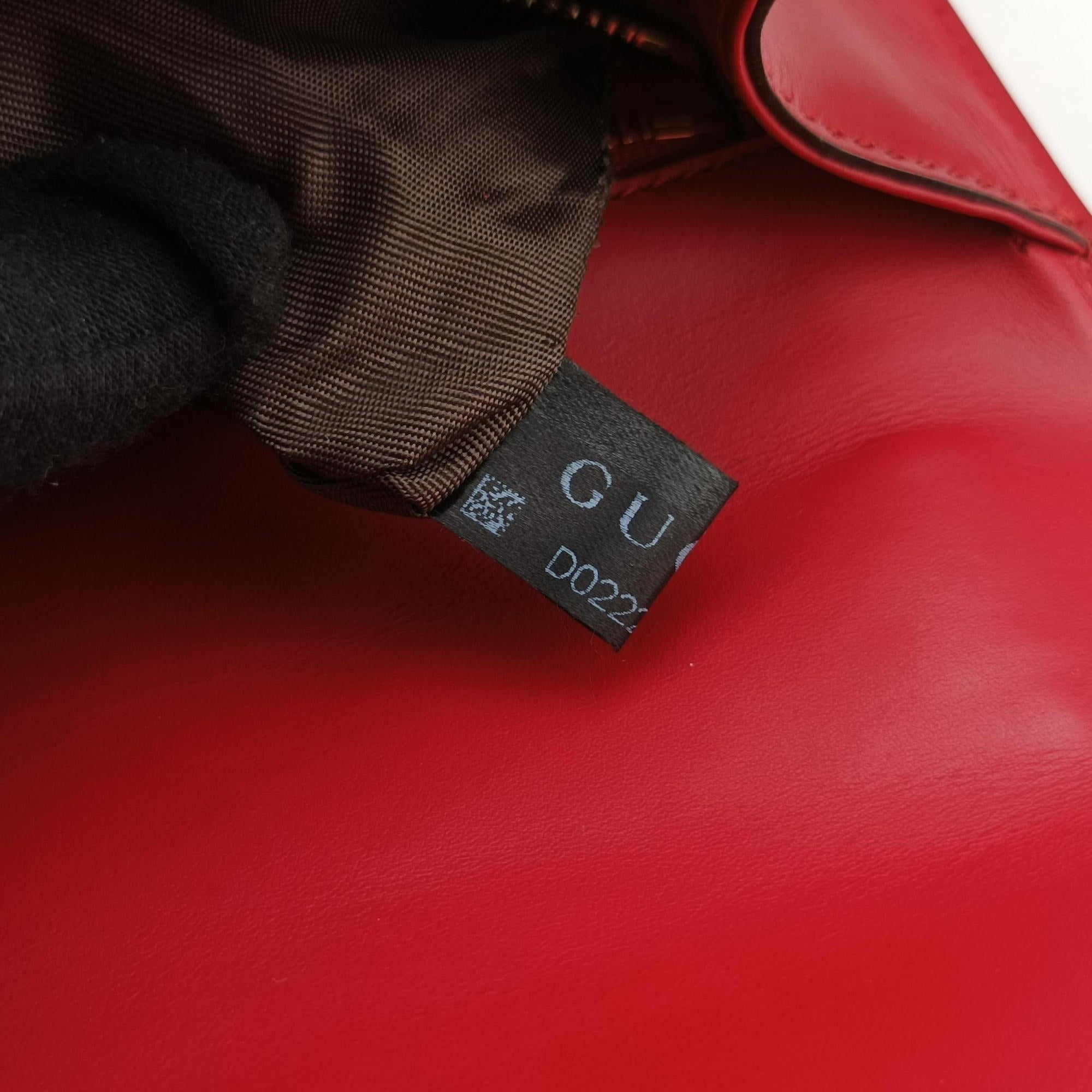 Pre-owned Gucci Sylvie Red×navy Leather 421882 shoulderbag | stylenewstar