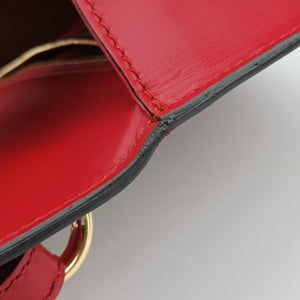 Pre-owned Gucci Sylvie Red×navy Leather 421882 shoulderbag | stylenewstar