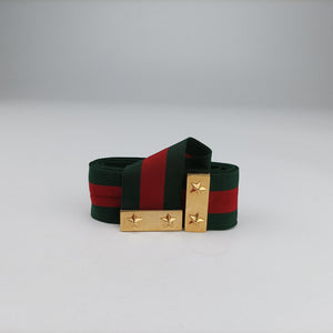 Pre-owned Gucci Sylvie Red×navy Leather 421882 shoulderbag | stylenewstar