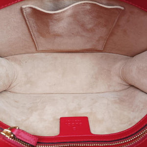 Pre-owned Gucci Sylvie Red×navy Leather 421882 shoulderbag | stylenewstar