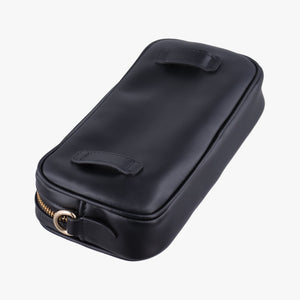 Pre-owned Miu Miu Logo belt Black leather  bum bag/waist bag | stylenewstar