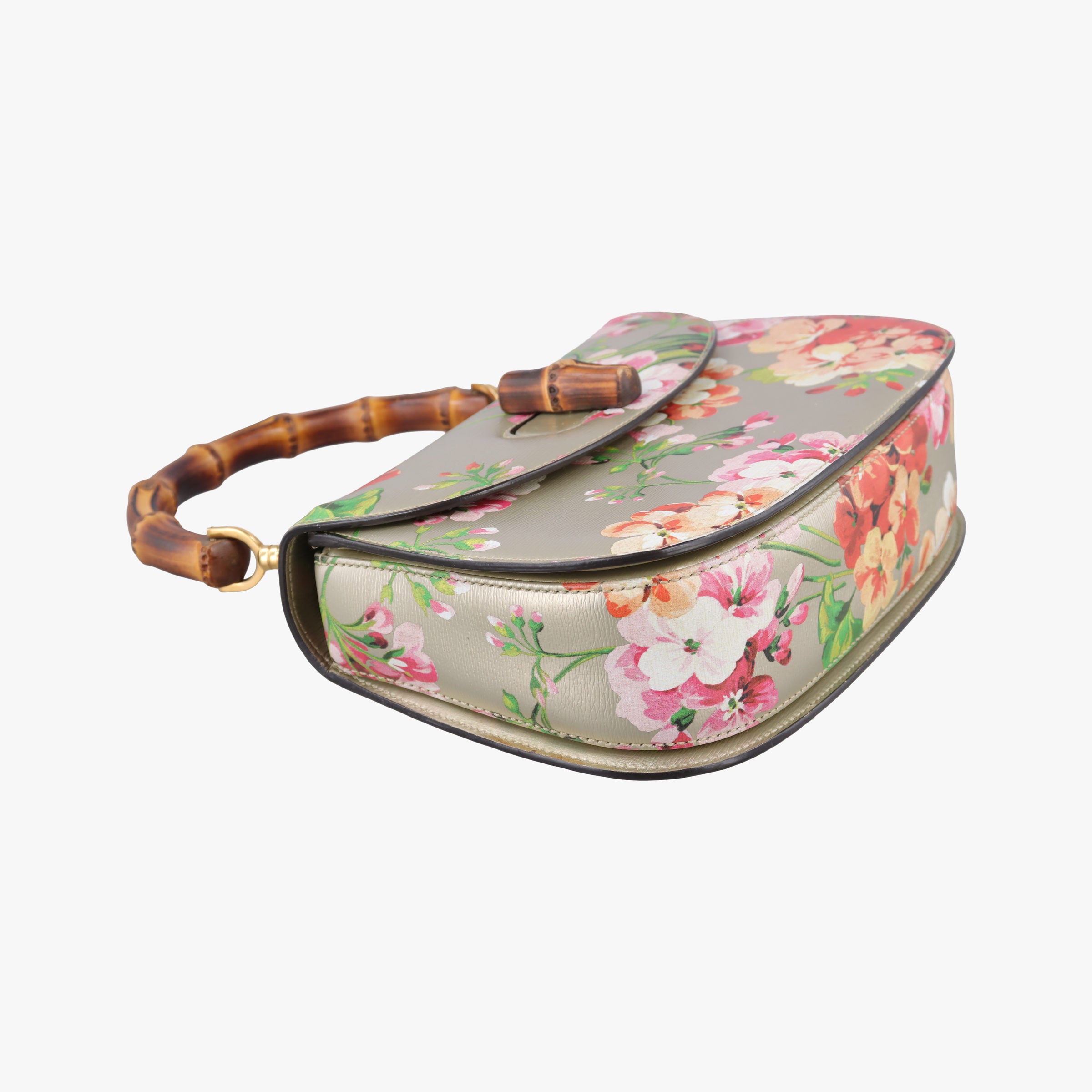 Pre-owned Gucci Bamboo Golden×Multicolour Leather 409398 shoulderbag | stylenewstar
