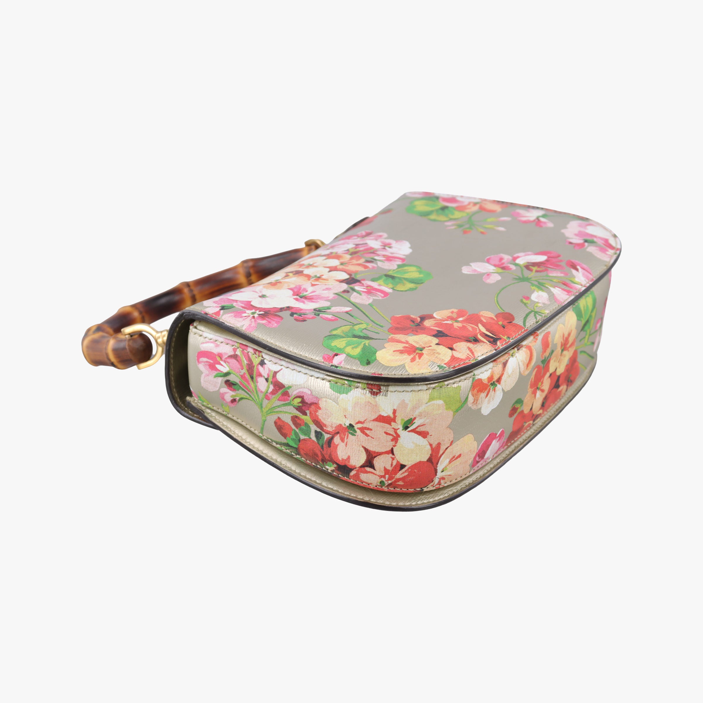 Pre-owned Gucci Bamboo Golden×Multicolour Leather 409398 shoulderbag | stylenewstar
