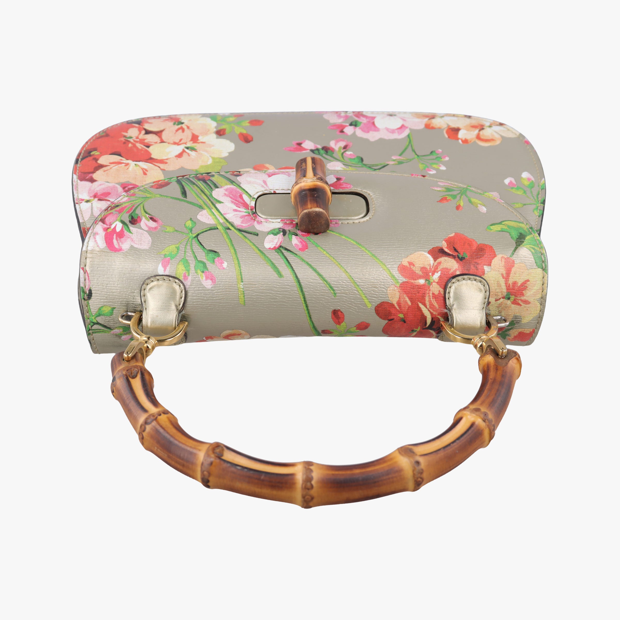 Pre-owned Gucci Bamboo Golden×Multicolour Leather 409398 shoulderbag | stylenewstar