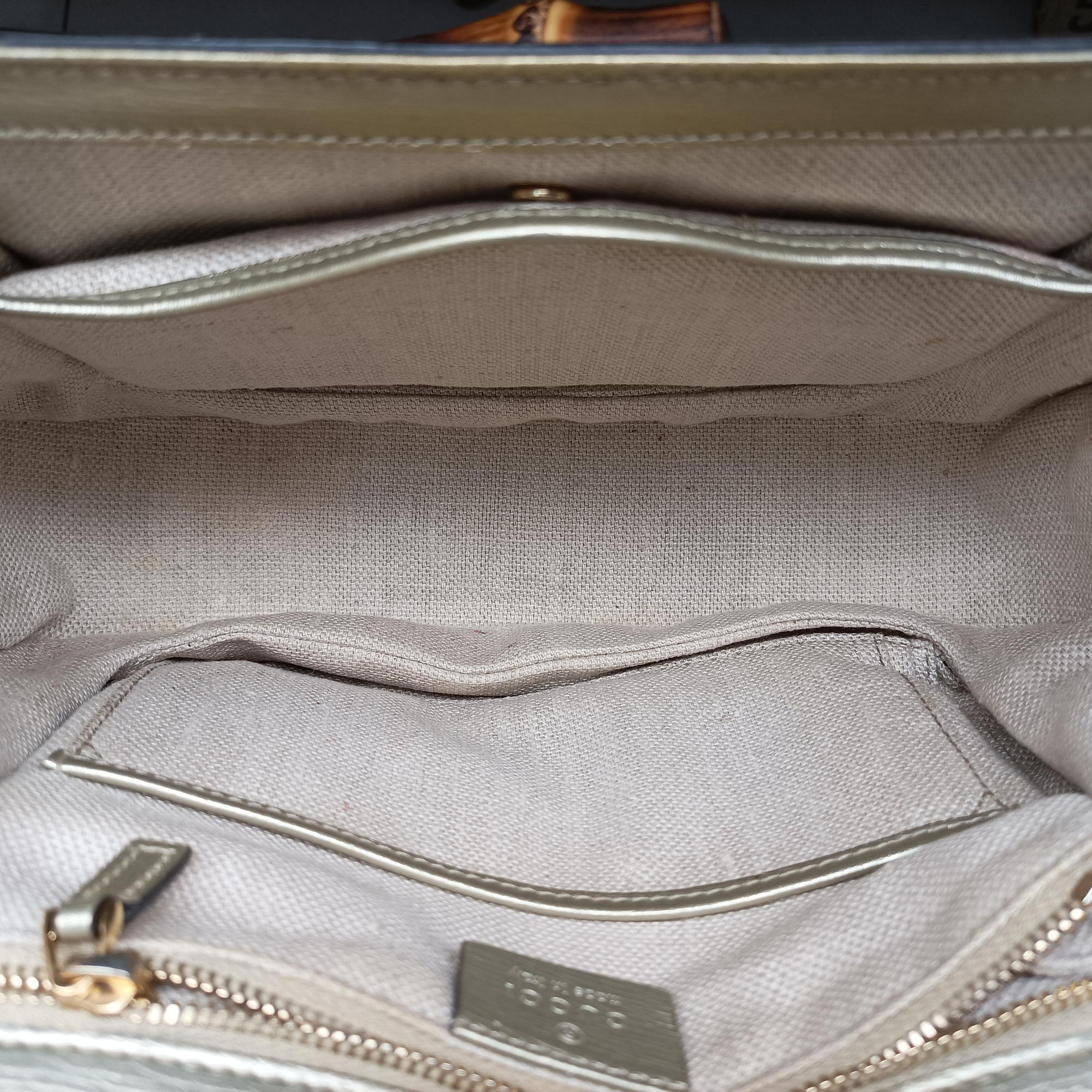 Pre-owned Gucci Bamboo Golden×Multicolour Leather 409398 shoulderbag | stylenewstar
