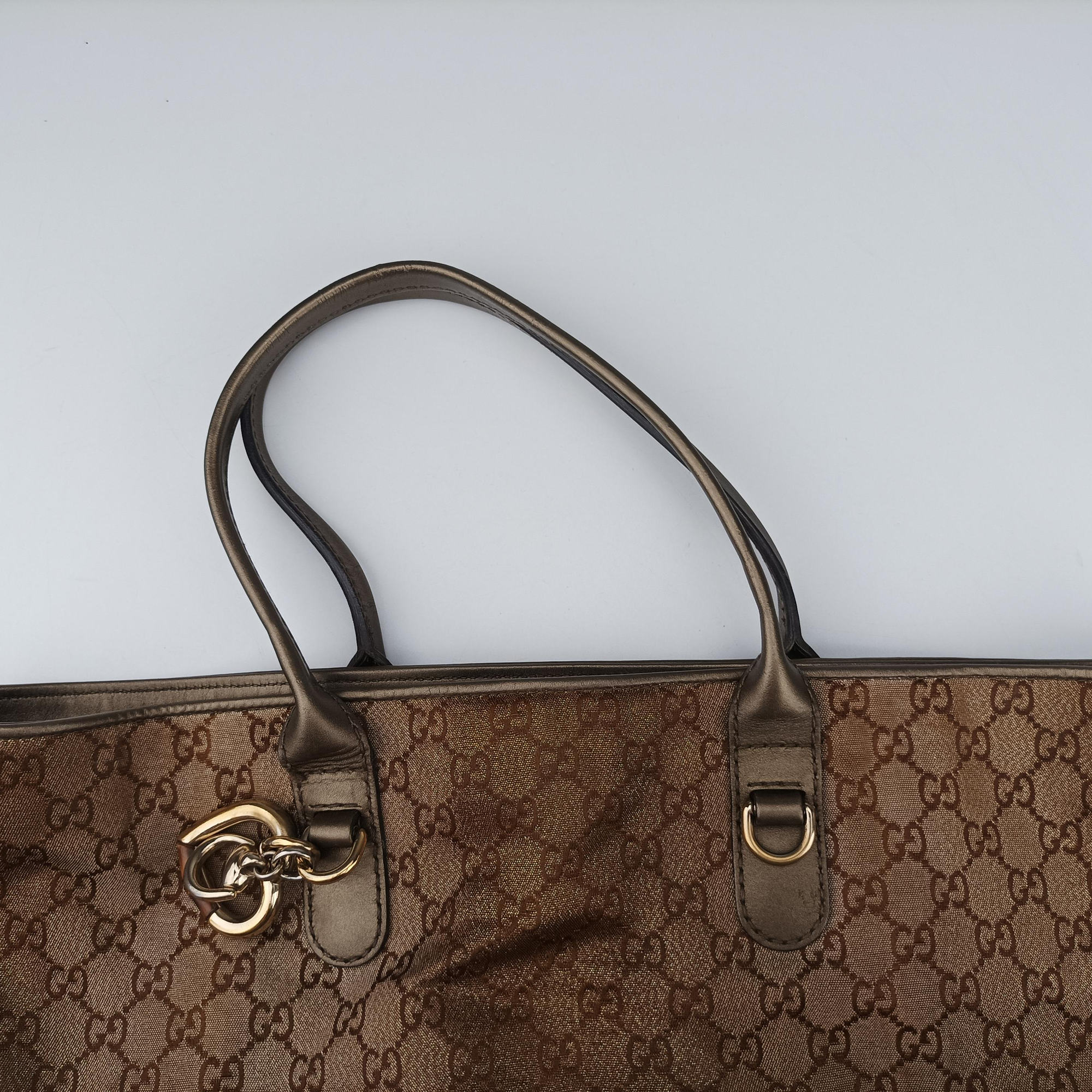Vintage Gucci Heart Bit charm Golden Canvas×Leather 269956 shoulderbag | stylenewstar
