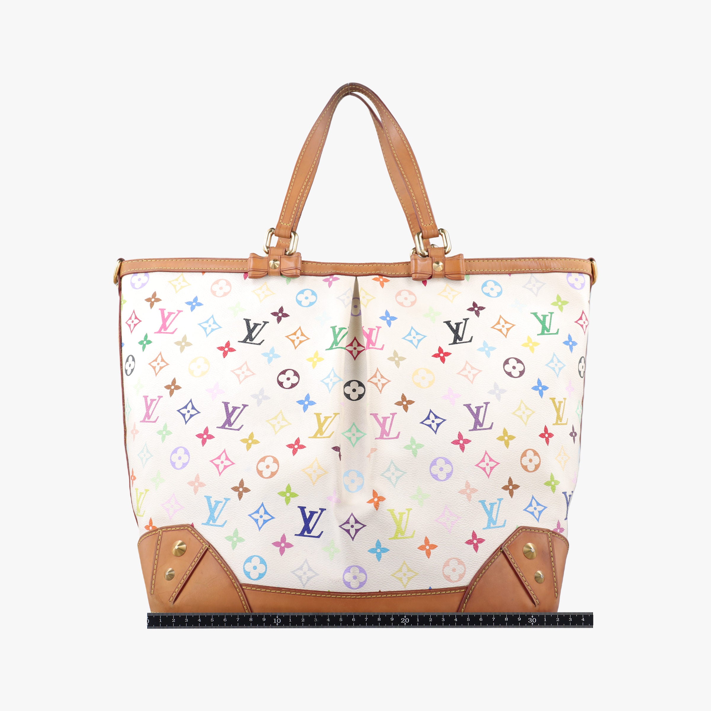 Pre-owned Louis Vuitton SHARLEEN GM white Monogram Multicolor M93214 handbag | stylenewstar