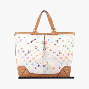 Pre-owned Louis Vuitton SHARLEEN GM white Monogram Multicolor M93214 handbag | stylenewstar