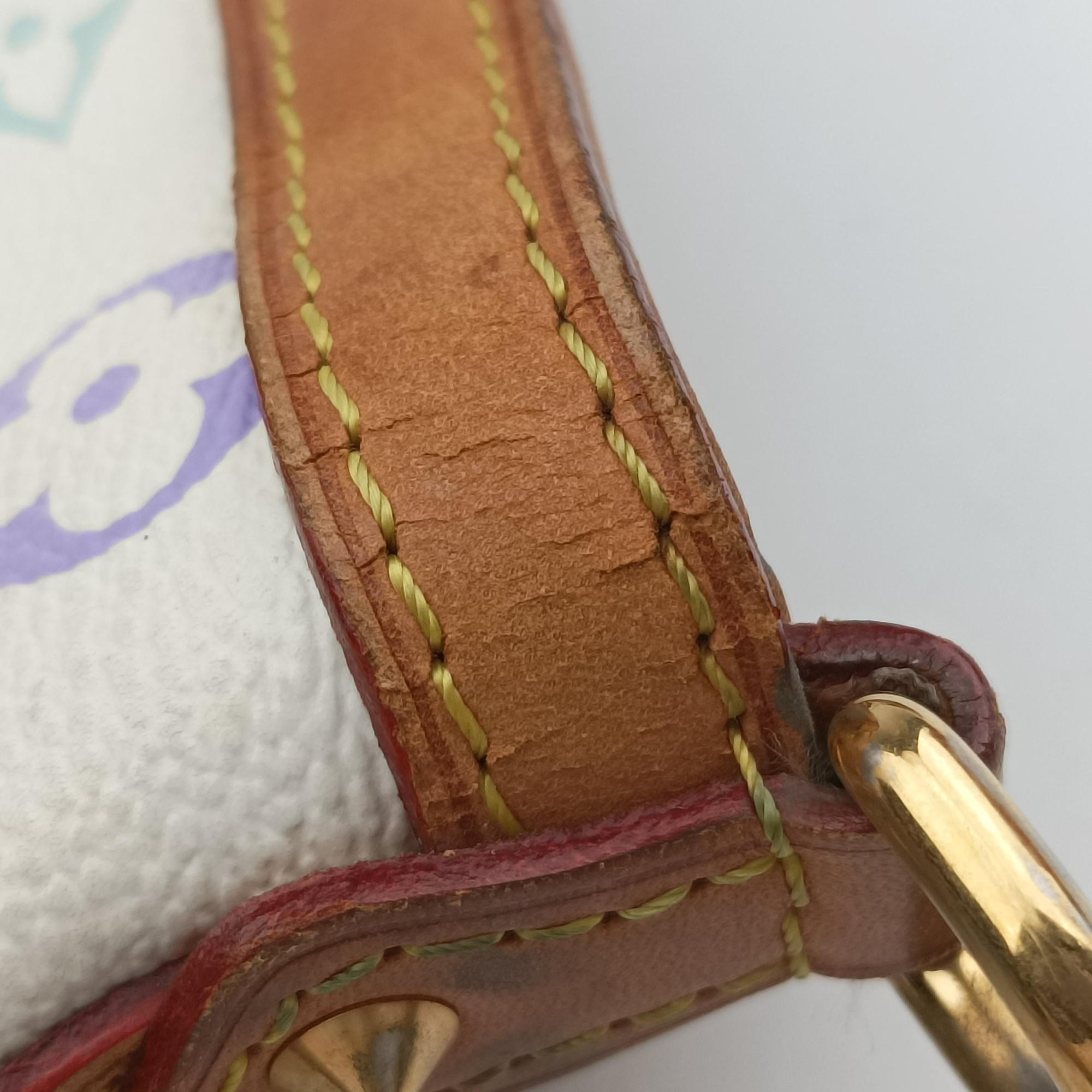 Pre-owned Louis Vuitton SHARLEEN GM white Monogram Multicolor M93214 handbag | stylenewstar