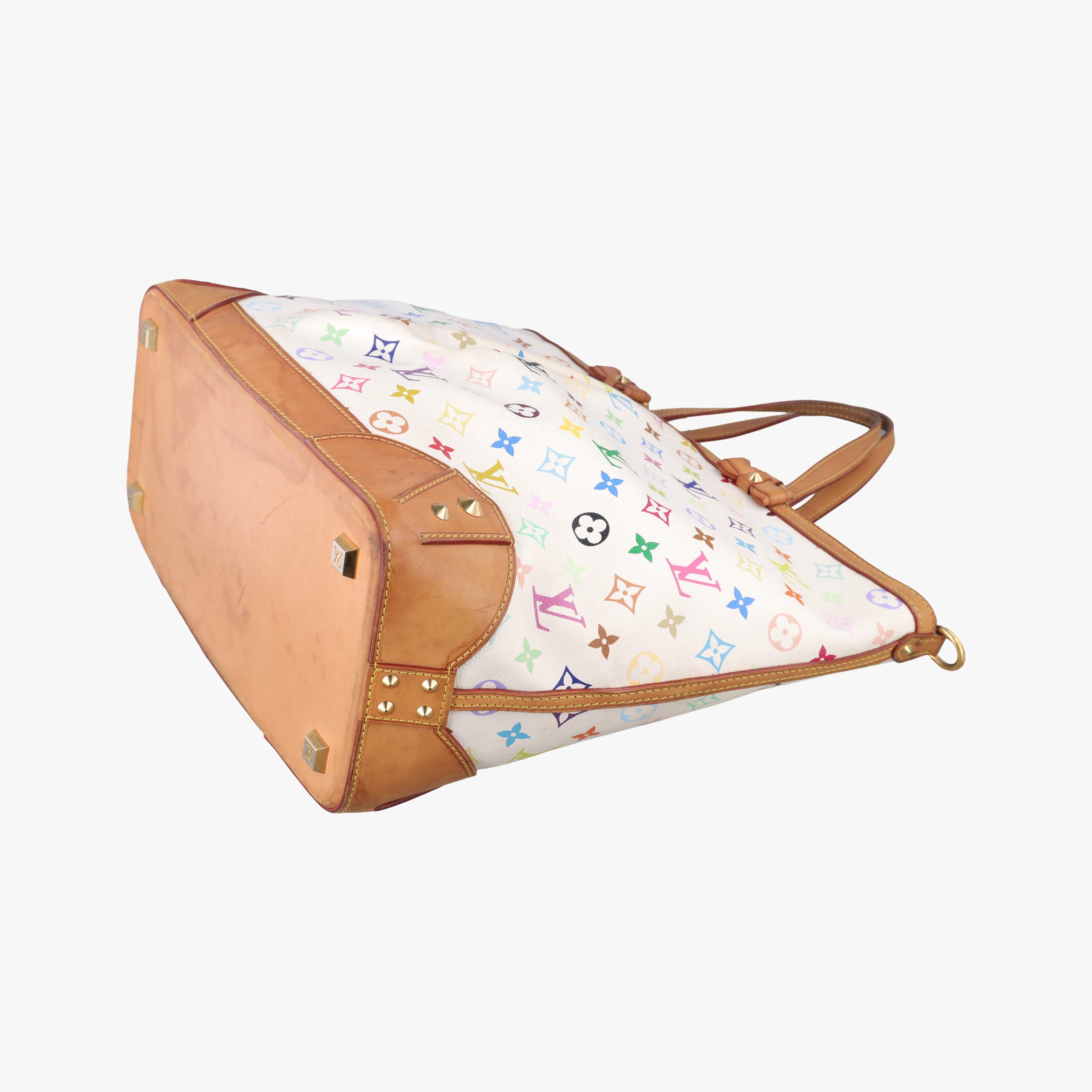 Pre-owned Louis Vuitton SHARLEEN GM white Monogram Multicolor M93214 handbag | stylenewstar
