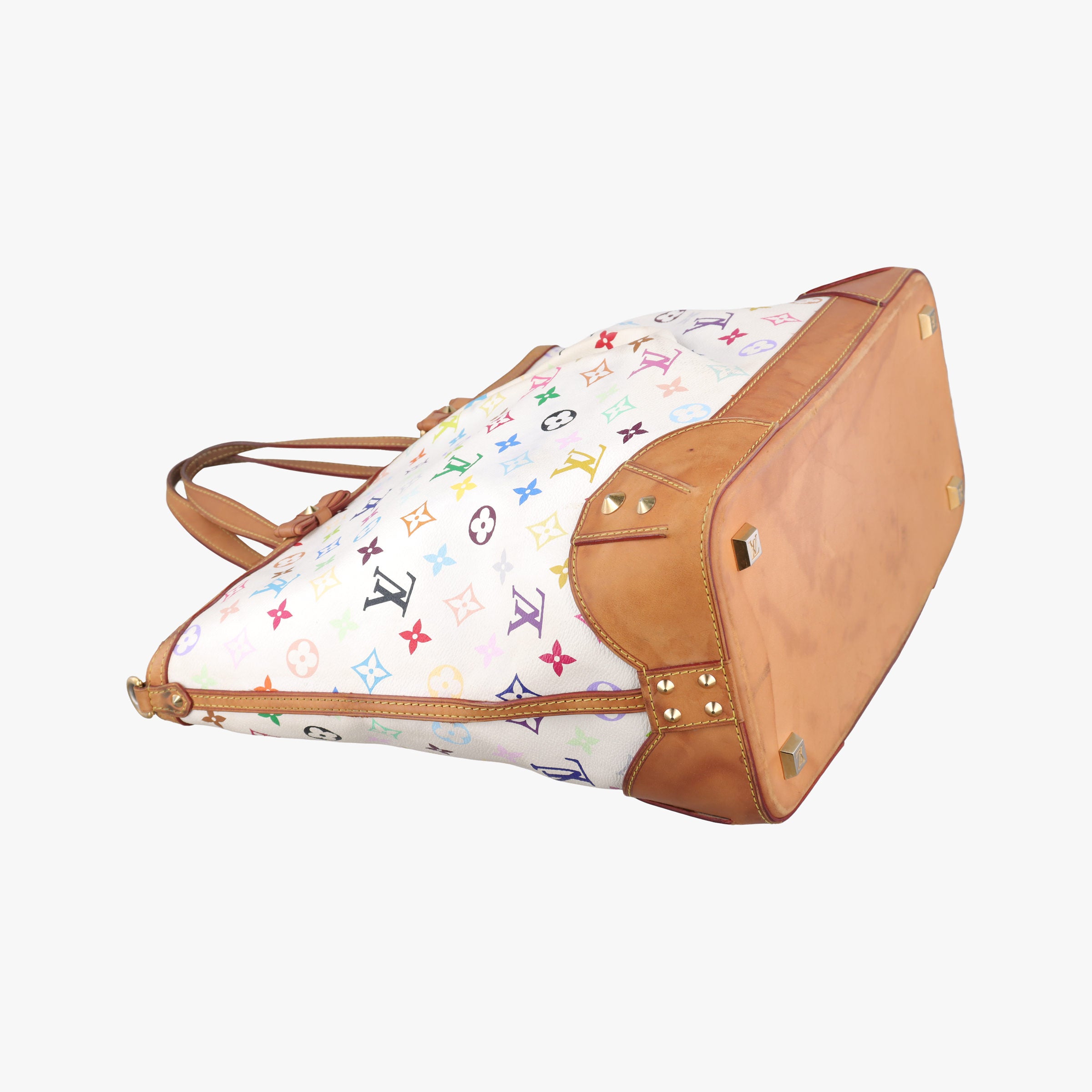 Pre-owned Louis Vuitton SHARLEEN GM white Monogram Multicolor M93214 handbag | stylenewstar