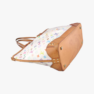 Pre-owned Louis Vuitton SHARLEEN GM white Monogram Multicolor M93214 handbag | stylenewstar