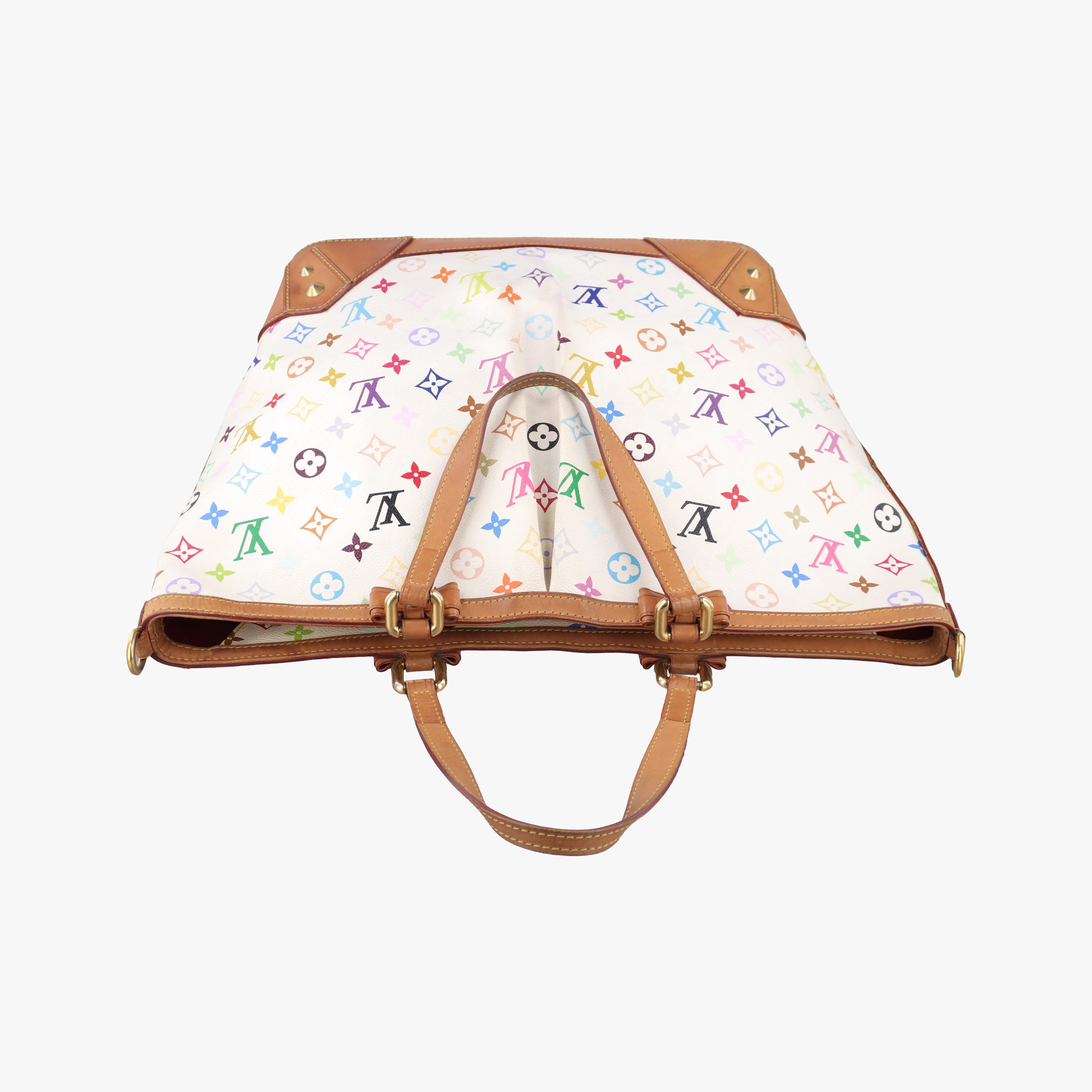 Pre-owned Louis Vuitton SHARLEEN GM white Monogram Multicolor M93214 handbag | stylenewstar