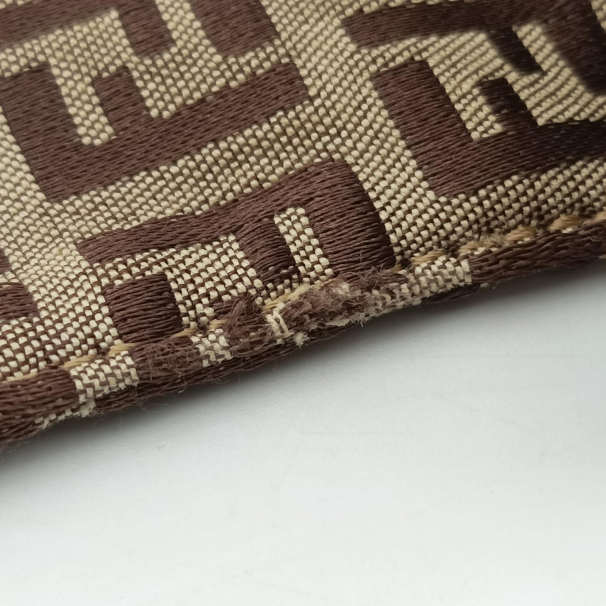 Secondhand Fendi Mamma Bucket Zucchino Brown× Beige canvas× Leather 8BR001 handbag | stylenewstar