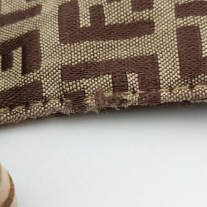Secondhand Fendi Mamma Bucket Zucchino Brown× Beige canvas× Leather 8BR001 handbag | stylenewstar