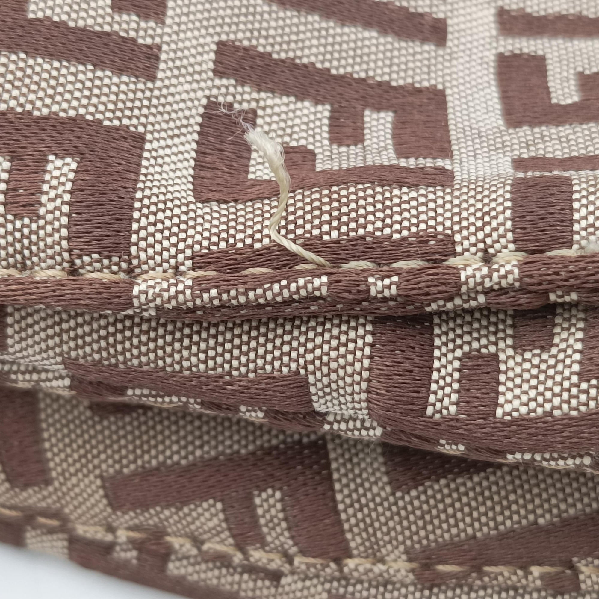 Secondhand Fendi Mamma Bucket Zucchino Brown× Beige canvas× Leather 8BR001 handbag | stylenewstar