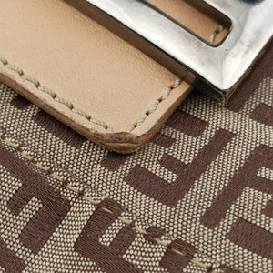 Secondhand Fendi Mamma Bucket Zucchino Brown× Beige canvas× Leather 8BR001 handbag | stylenewstar
