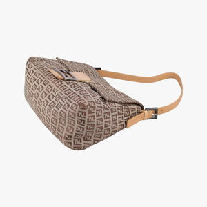 Secondhand Fendi Mamma Bucket Zucchino Brown× Beige canvas× Leather 8BR001 handbag | stylenewstar