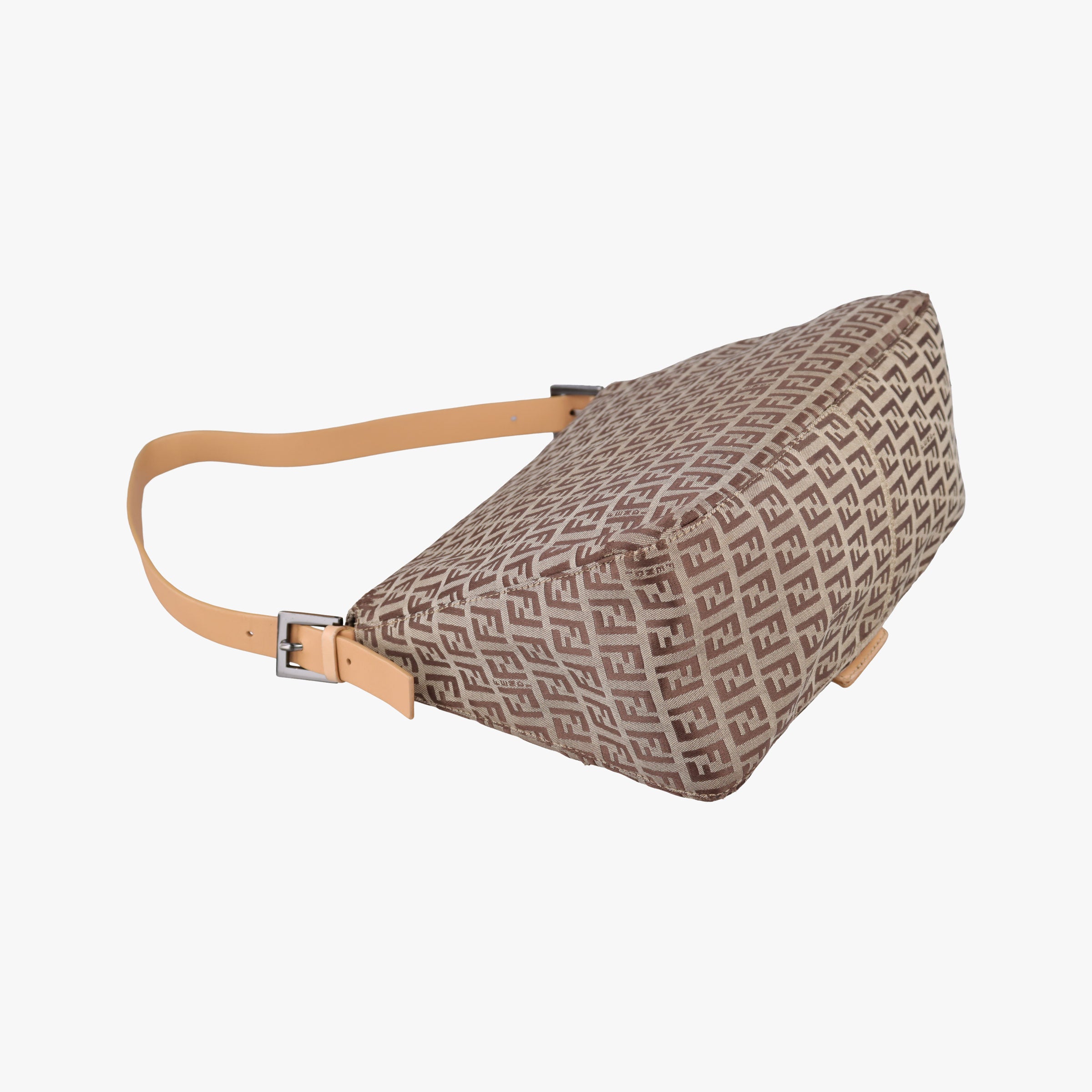 Secondhand Fendi Mamma Bucket Zucchino Brown× Beige canvas× Leather 8BR001 handbag | stylenewstar