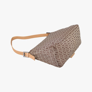 Secondhand Fendi Mamma Bucket Zucchino Brown× Beige canvas× Leather 8BR001 handbag | stylenewstar