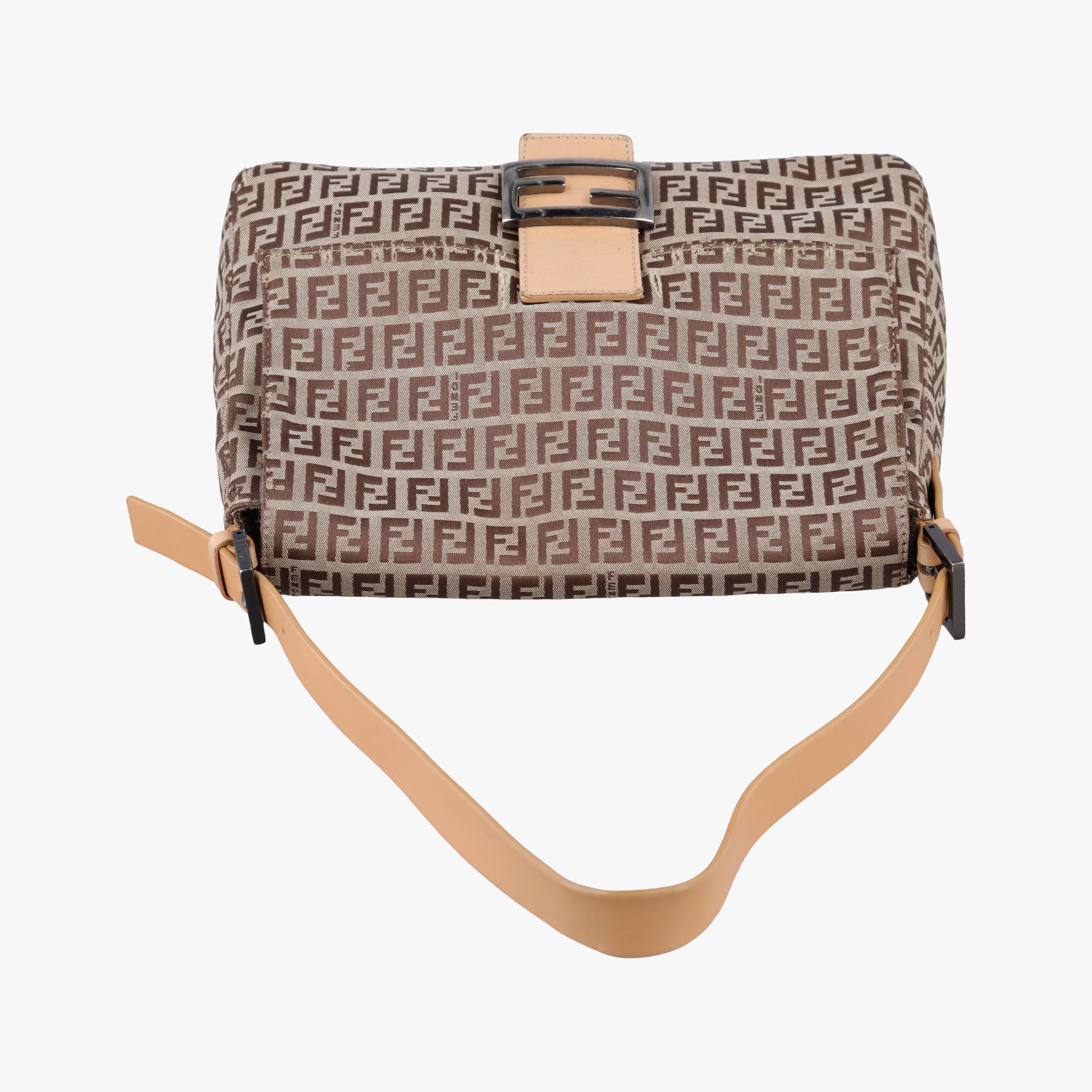 Secondhand Fendi Mamma Bucket Zucchino Brown× Beige canvas× Leather 8BR001 handbag | stylenewstar