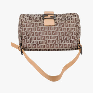 Secondhand Fendi Mamma Bucket Zucchino Brown× Beige canvas× Leather 8BR001 handbag | stylenewstar