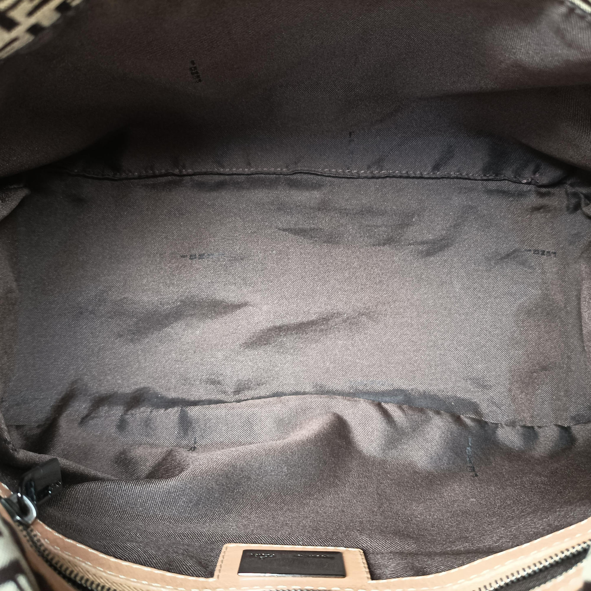 Secondhand Fendi Mamma Bucket Zucchino Brown× Beige canvas× Leather 8BR001 handbag | stylenewstar