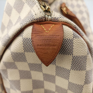 Pre-owned Louis Vuitton Speedy 35 Azur Damier Canvas N41535 handbag | stylenewstar