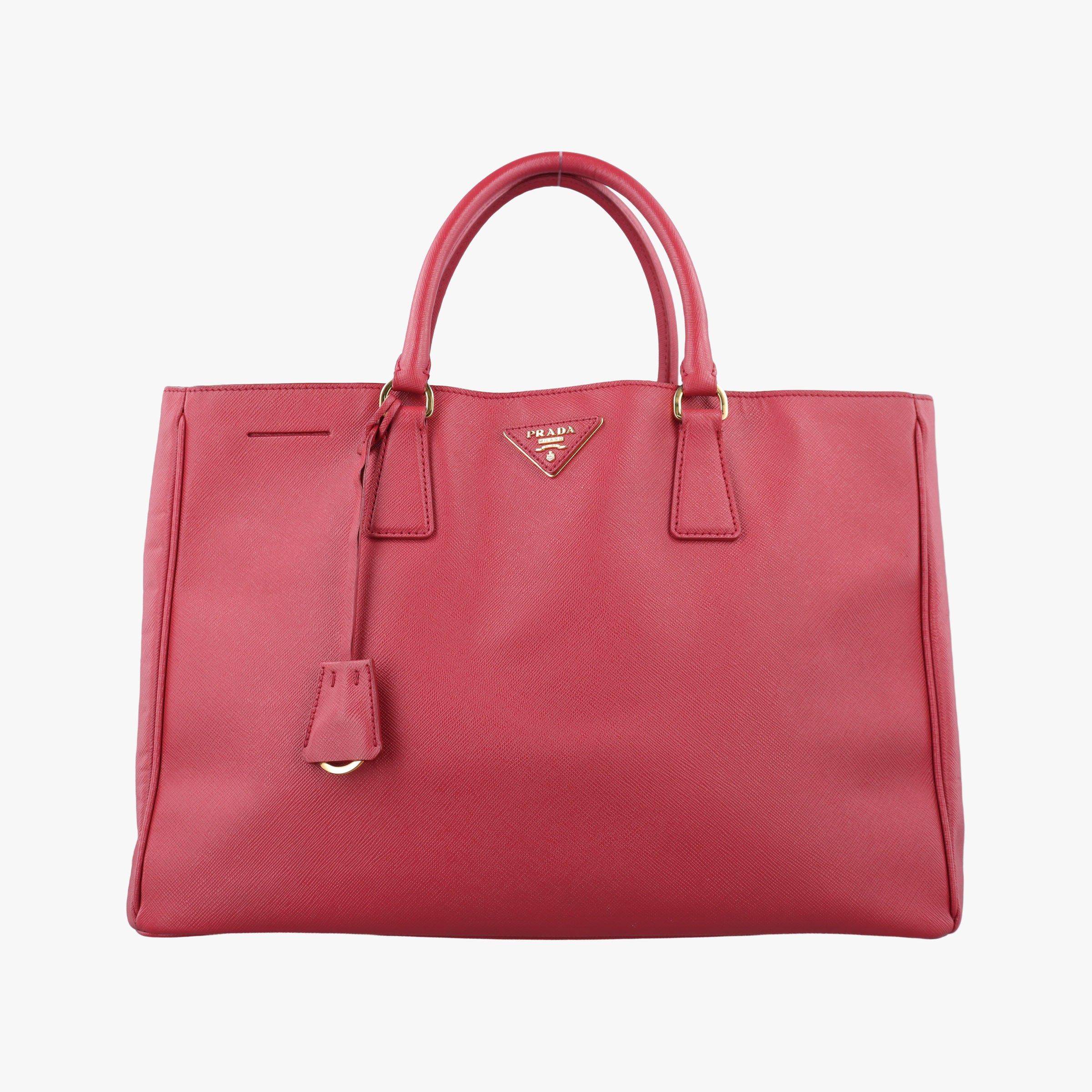 Pre-owned Prada Galleria Red SAFFIANO Leather BN1844 handbag | stylenewstar