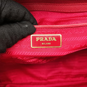 Pre-owned Prada Galleria Red SAFFIANO Leather BN1844 handbag | stylenewstar