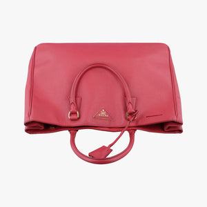 Pre-owned Prada Galleria Red SAFFIANO Leather BN1844 handbag | stylenewstar