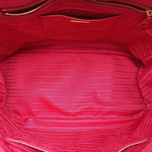 Pre-owned Prada Galleria Red SAFFIANO Leather BN1844 handbag | stylenewstar