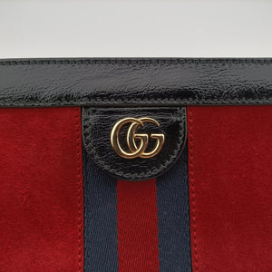 Secondhand Gucci Ophidia Red×Black Suede×leather 503877 shoulderbag | stylenewstar