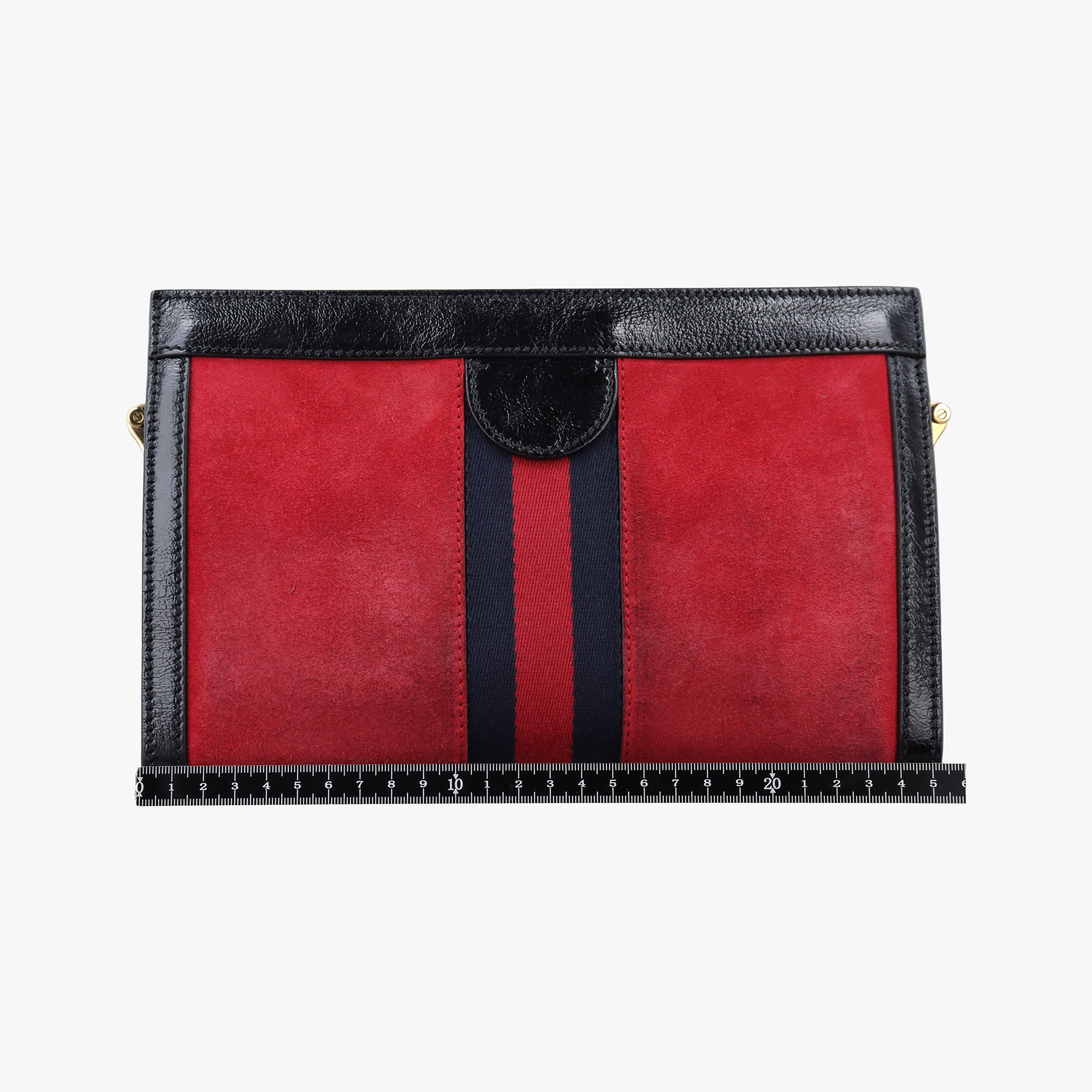 Secondhand Gucci Ophidia Red×Black Suede×leather 503877 shoulderbag | stylenewstar