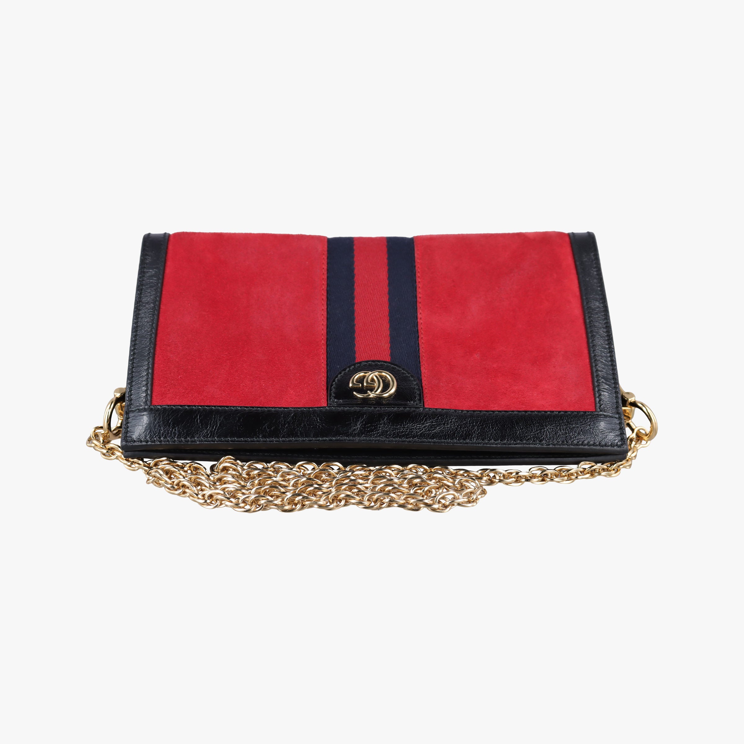 Secondhand Gucci Ophidia Red×Black Suede×leather 503877 shoulderbag | stylenewstar