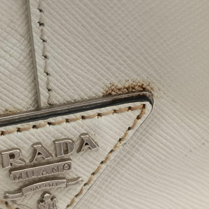 Pre-owned Prada Galleria Brown × Black × White Leather  shoulderbag | stylenewstar